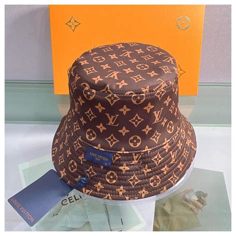 lv bucket hat brown|louis vuitton monogram bucket hat.